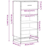 Shoe Rack Brown Oak 48x38x97.5 cm Engineered Wood 849213