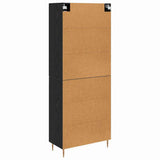 Highboard 2 pcs Black Oak Engineered Wood 3416272