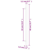 Cabinet Handles 20 pcs Black 320 mm Stainless Steel 3203609