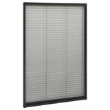 Plisse Insect Screen for Windows Aluminium Anthracite 80x160cm 148668