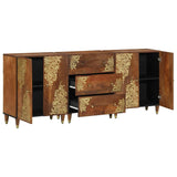 Bathroom Cabinet Set with Drawer 3 pcs Honey Brown and Gold 3310146