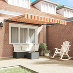 Retractable Awning Manual Yellow and Orange 350x250 cm Fabric 3330265