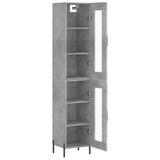 Highboard Concrete Grey 34,5x34x180 cm Engineered Wood 3199437