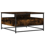 Coffee Table Smoked Oak 80x80x45 cm Engineered Wood 835291