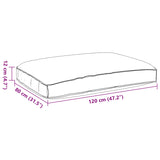 Cushion Beige 120 x 80 x 12 cm Oxford Fabric 42001571