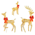 ZNTS 3pcs 54*38*122cm 30.00V 3.60W Family Elk Golden Iron Frame Cotton Thread Green Onion Powder 77346658