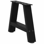 ZNTS Coffee Table Legs A-Shaped 2 pcs Black 50x cm Steel 4012816