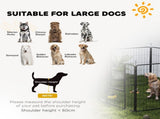 6 Panels Dog Playpen, Portable Detachable Puppy Pen with Door, for Large Dogs, 100cm High, Grey T3398P376285