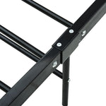 ZNTS 284690 Bed Frame without Mattress Black Metal 120x200 cm