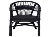 Stacking Chair Black 60 x 60 x 81 cm Rattan 42033213
