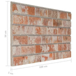 ZNTS 3D Wall Panels with Red Brick Design 10 pcs EPS 149581