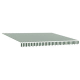 Retractable Awning Green and White 400 x 300 cm 3330723