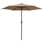 ZNTS Garden Parasol with Aluminium Pole 270x246 cm Taupe 47347