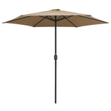 ZNTS Garden Parasol with Aluminium Pole 270x246 cm Taupe 47347