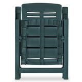 Reclining Folding Chairs 4 pcs Plastic Green 275069
