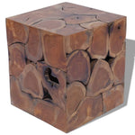 ZNTS Stool Solid Teak Wood 243472