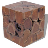 ZNTS Stool Solid Teak Wood 243472