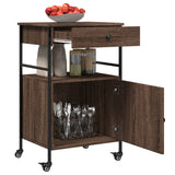Kitchen Trolley Brown Oak 56x43x89.5 cm Engineered Wood 842395