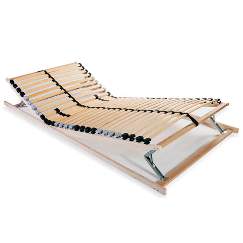 Slatted Bed Base without Mattress with 28 Slats 7 Zones 80x200 cm 246456