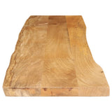 Table Top 180x40x2.5 cm Live Edge Solid Wood Mango 370713