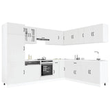 14 Piece Kitchen Cabinet Set Lucca White Engineered Wood 3314981