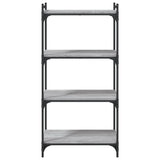 Bookcase 4-Tier Grey Sonoma 60x30x120 cm Engineered Wood 837655