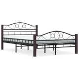 ZNTS Bed Frame without Mattress Black Metal 120x200 cm 285292