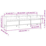 TV Cabinet Sonoma Oak 150x30x44.5 cm Engineered Wood 831920