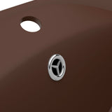 Luxury Basin Overflow Oval Matt Dark Brown 58.5x39 cm Ceramic 146940