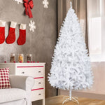 ZNTS 7FT Iron Leg White Christmas Tree with 950 Branches 75878109