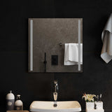 LED Bathroom Mirror Transparent 50 x 50 cm Tempered Glass 42045789