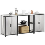 Kitchen Storage Set HATTEM 3 pcs Silver Stainless Steel 3392670