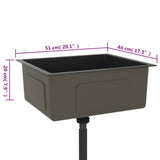 Handmade Kitchen Sink Black Stainless Steel 51503