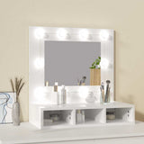 Mirror Cabinet with LED High Gloss White 60x31.5x62 cm 808888