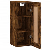 Wall Mounted Cabinet Smoked Oak 34.5x34x90 cm Engineered Wood 830481