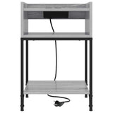 Bedside Cabinet with Shelf 2 pcs Grey Sonoma 40 x 40 x 61 cm 859477