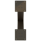 Dining Table Legs X-Shaped 2 pcs Natural Steel 50x cm Steel 4012971
