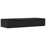Storage Bed Frame with Drawer Black Oak 100 cm Engineered Wood 3335614