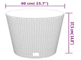 Planter with Removable Inner Anthracite 35 / 37.5 L PP Rattan 364686