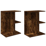 Bedside Tables 2 pcs Smoked Oak 46.5x29x61 cm Engineered Wood 858659