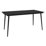 5 Piece Garden Dining Set Black PVC Rattan 3060269