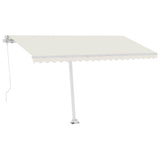 Manual Retractable Awning with LED 400x300 cm Cream 3069542