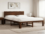 Double Bed Frame with Headboard ROSTOCK Dark Brown 160 x 200 cm 3405419