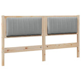 Upholstered Headboard Brown 150 cm Solid Pine Wood 879059