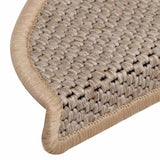 Stair Mats Self-adhesive Sisal-Look 30 pcs 56x17x3 cm Light Beige 3365868