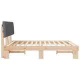 Bed Frame with Upholstered Headboard Light Grey 180 x 200 cm 3398099