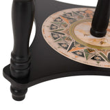 Globe Bar Wine Stand Black Solid Wood Eucalyptus 343474