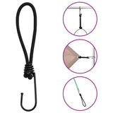 Bungee Cord with Hooks 50 pcs 17 cm 4008141