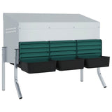 Chicken Nesting Box 3 Compartments with Legs Galvanised Steel 4104904