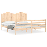Bed Frame without Mattress Super King Size Solid Wood 3194196